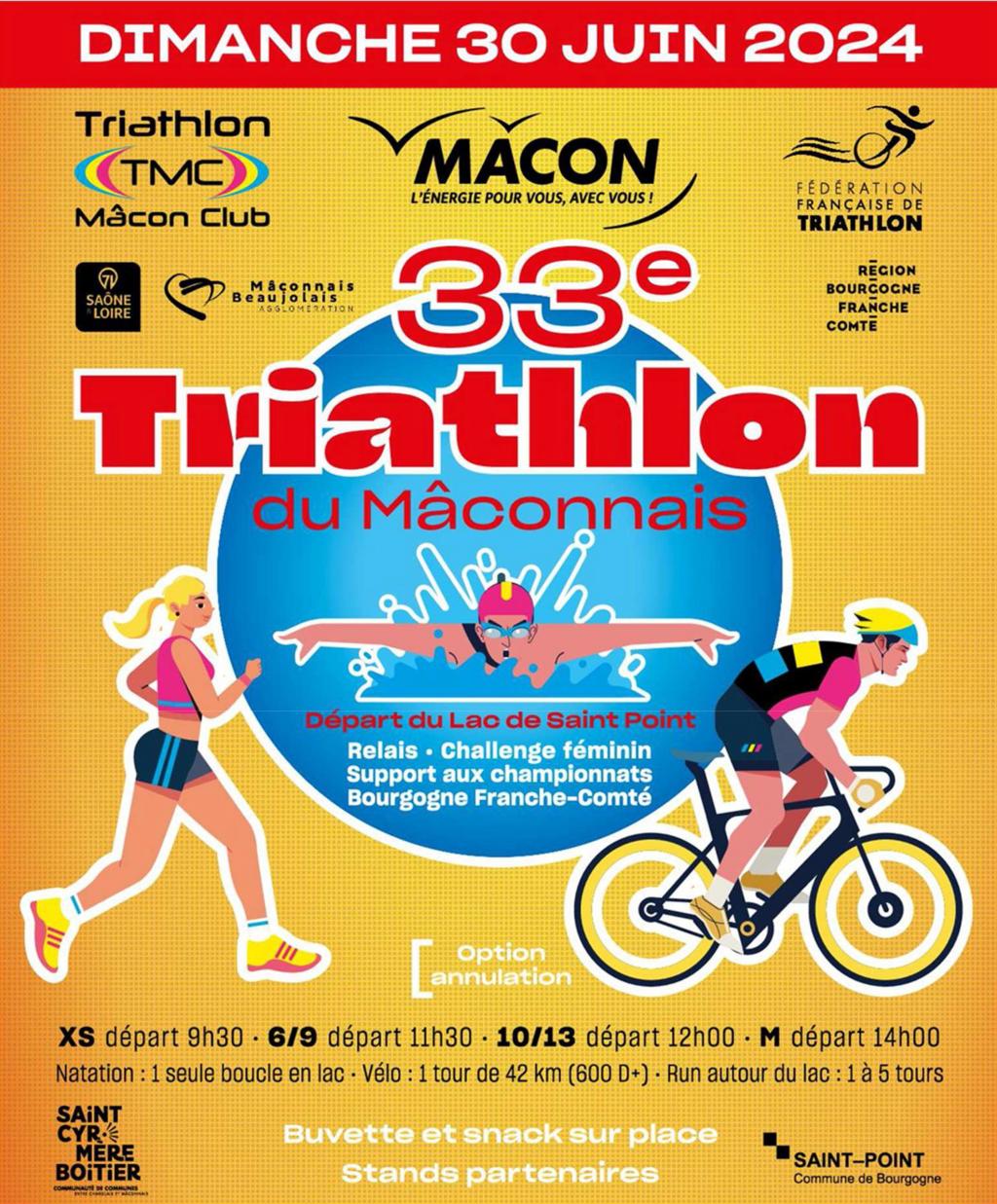 Affiche 30eme Triathlon Macon